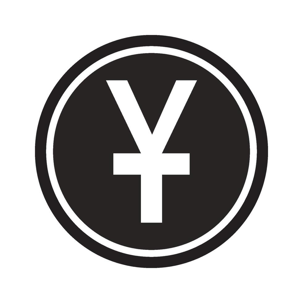 Chinese yuan currency icon vector