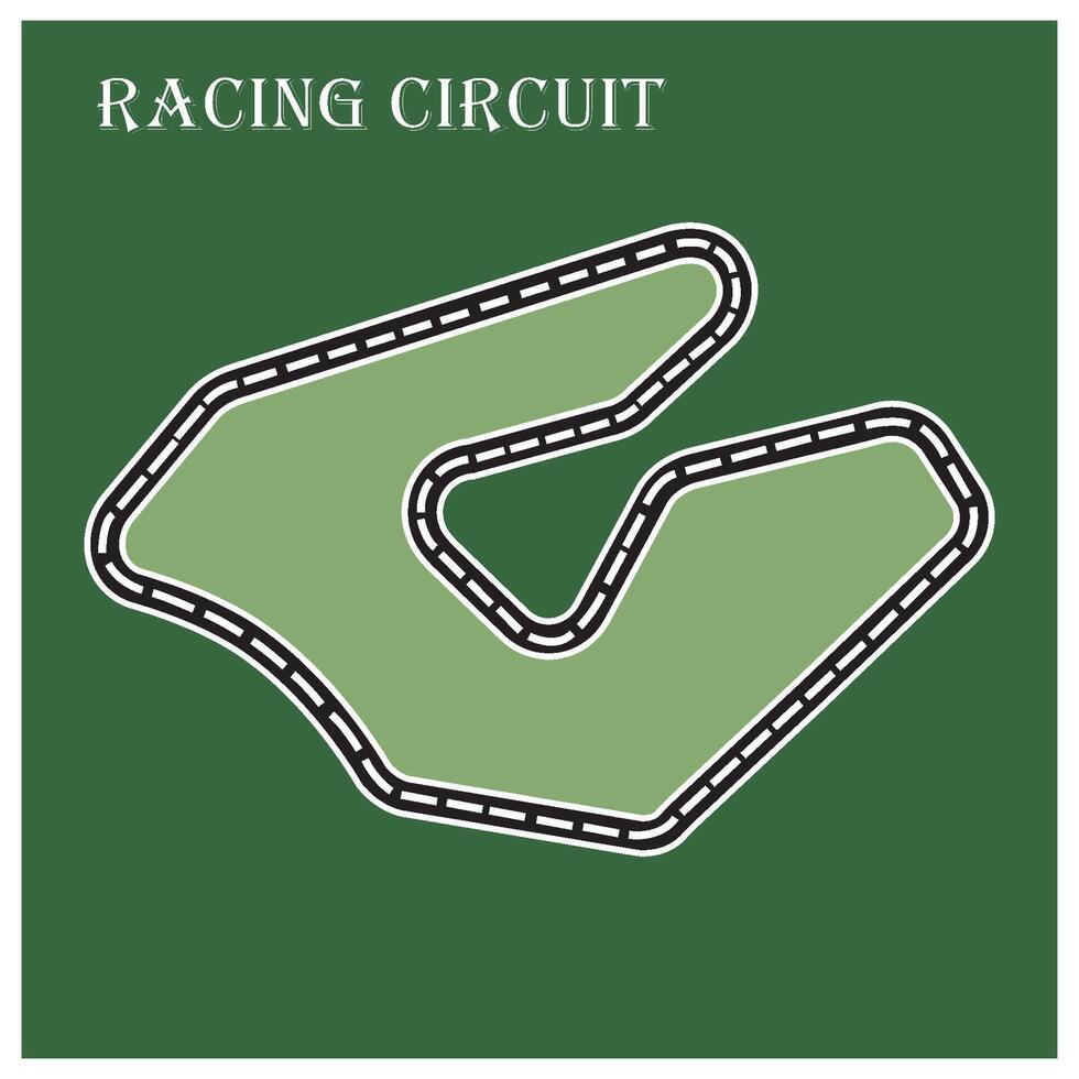 Racing circuit icon vector