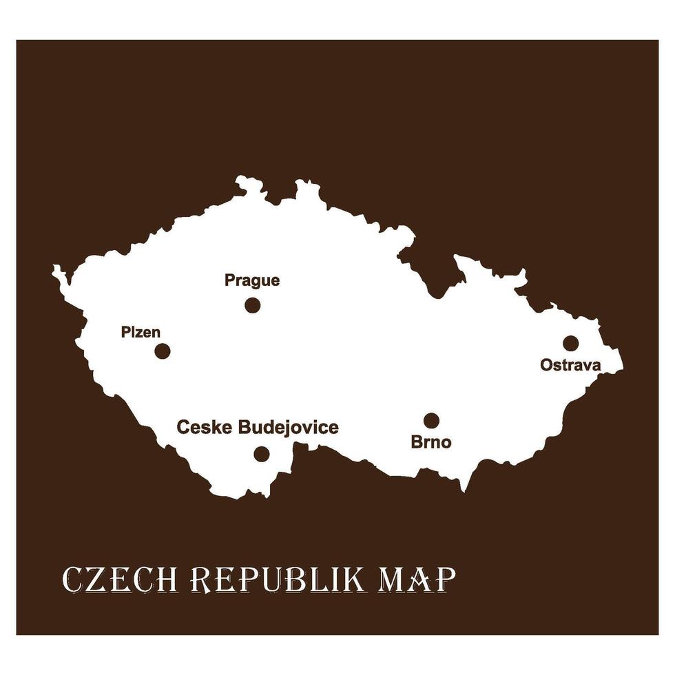 Czech map icon vector