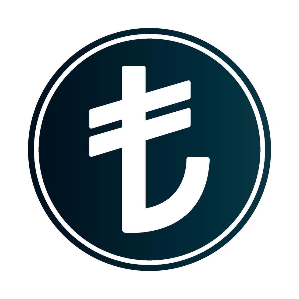 Turkish Lira currency icon vector