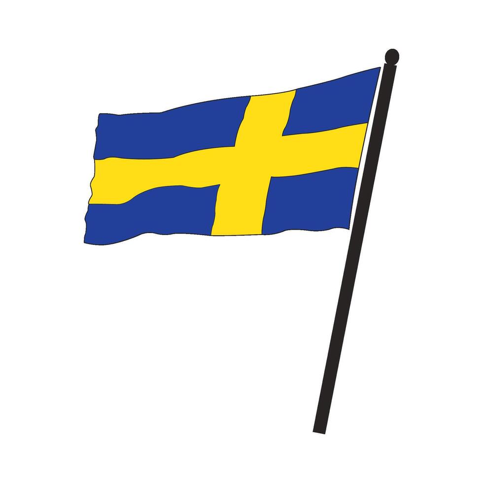 Swedish flag icon vector