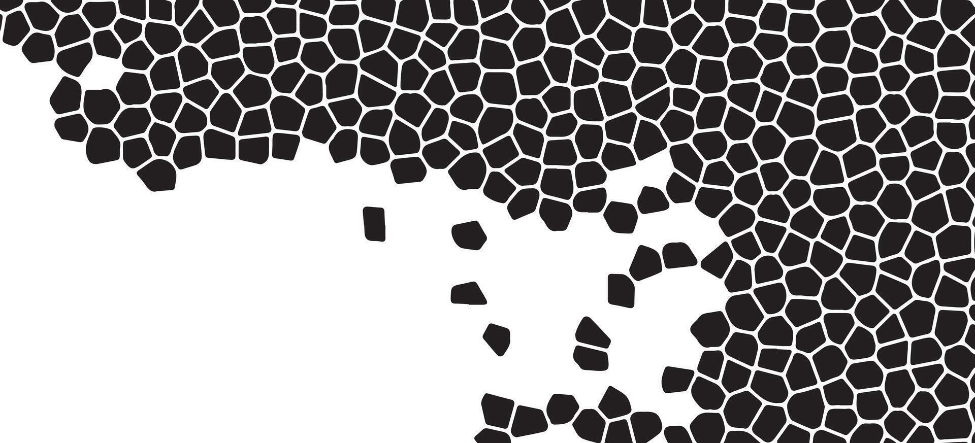 Abstract Geometric Black Polygon Mosaic Pattern Background vector