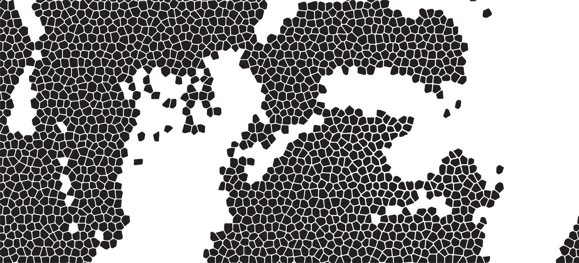 Abstract Geometric Black Polygon Mosaic Pattern Background vector