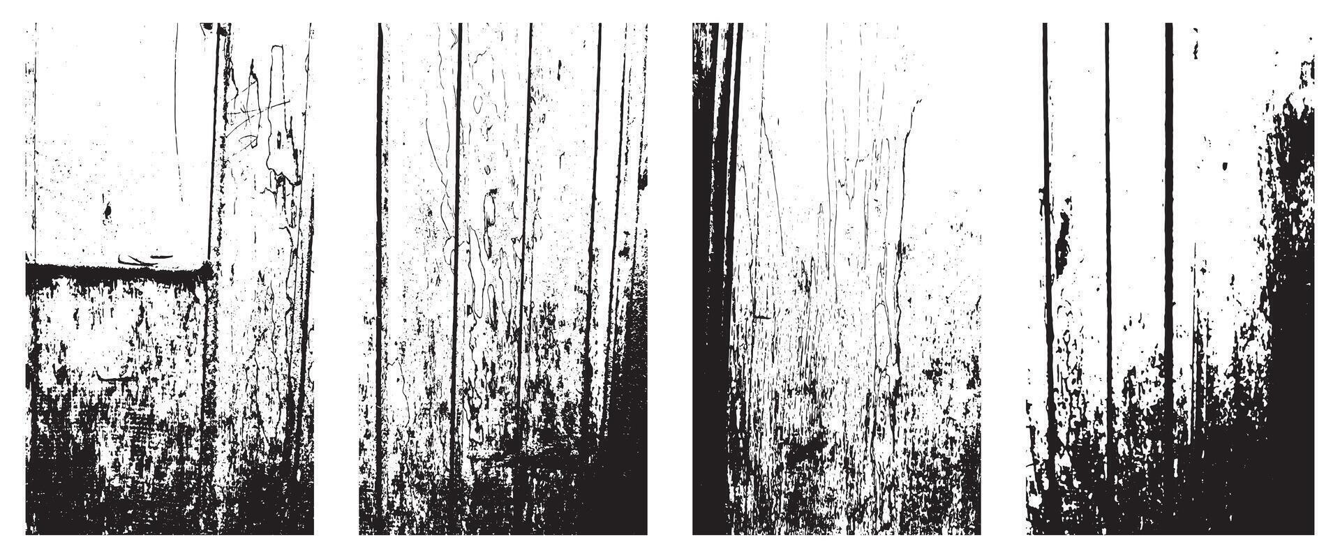Set of Grunge Textures with Stripes or Fiber Patterns vector