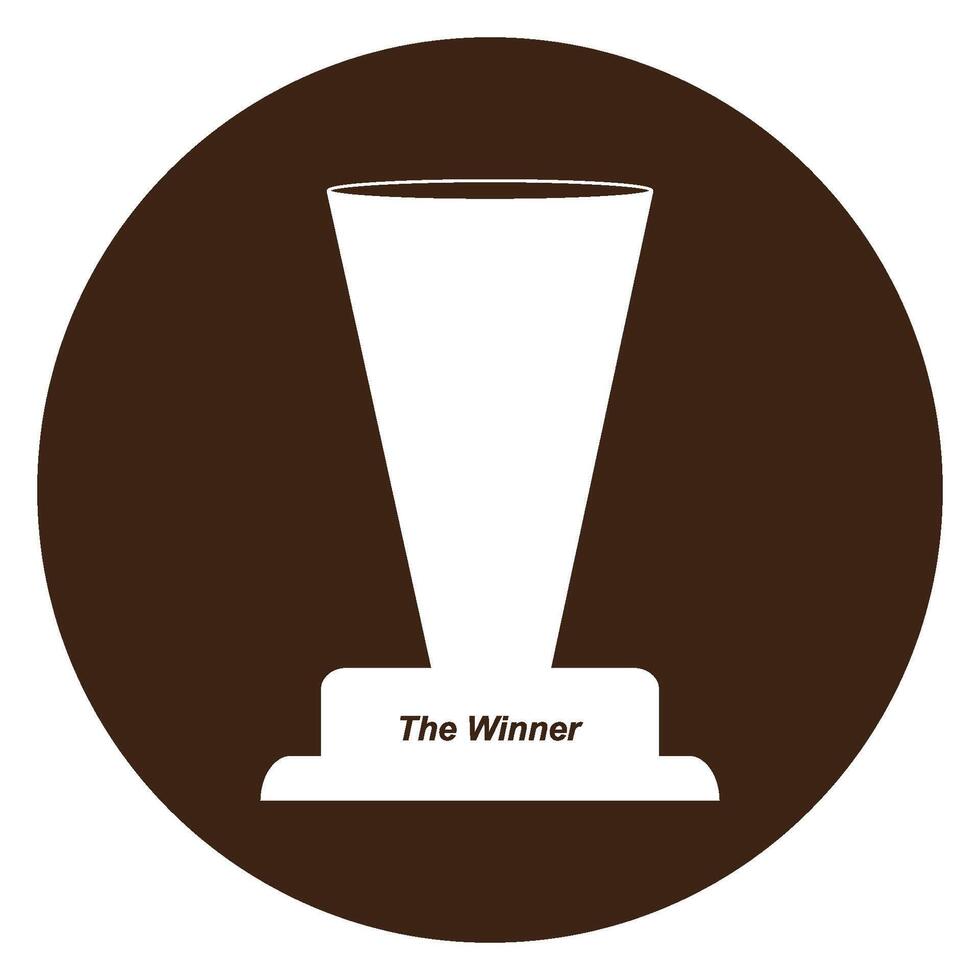 Winner trophy icon vector