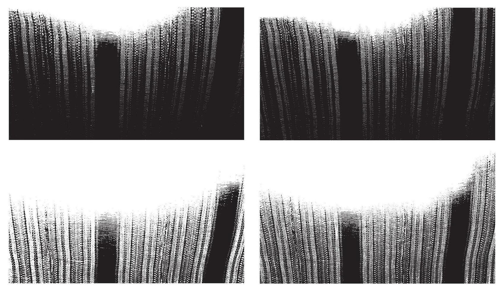 Set of Grunge Textures with Stripes or Fiber Patterns vector