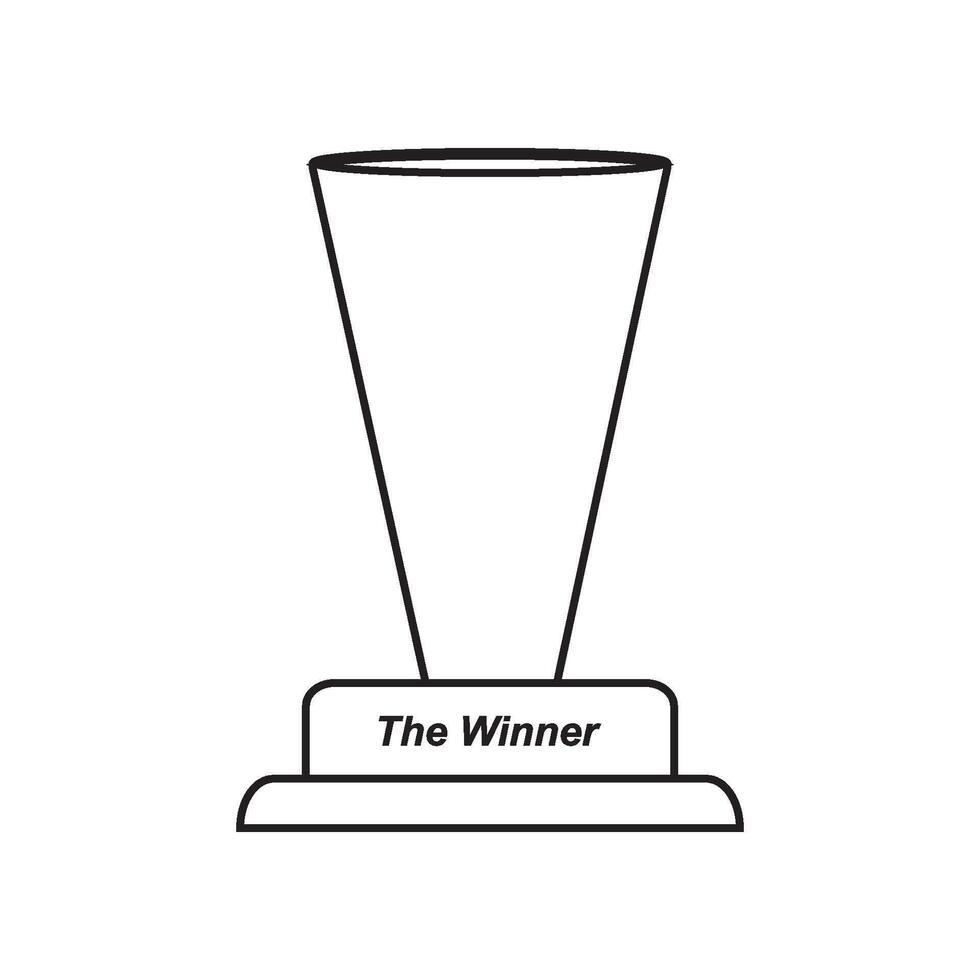 Winner trophy icon vector