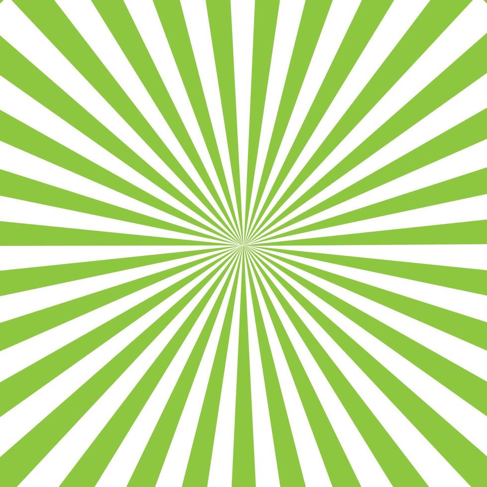 Green and white Sunburst Pattern Background. Rays Radial Summer Banner. Exploding star burst texture japanese cultural radius cartoon pattern sale price tag abstract template eps editable vector