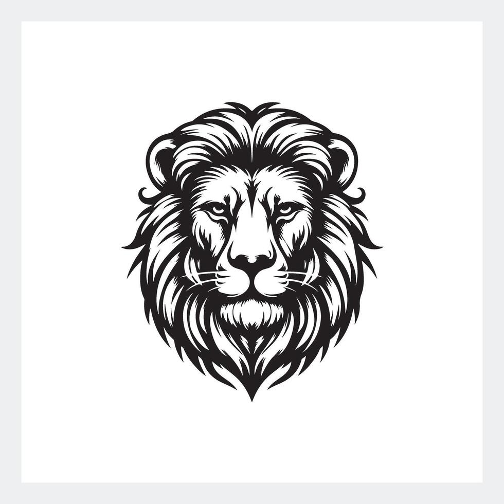 Fierce lion mascot logo, illustration for dynamic design inspiration and modern branding vector