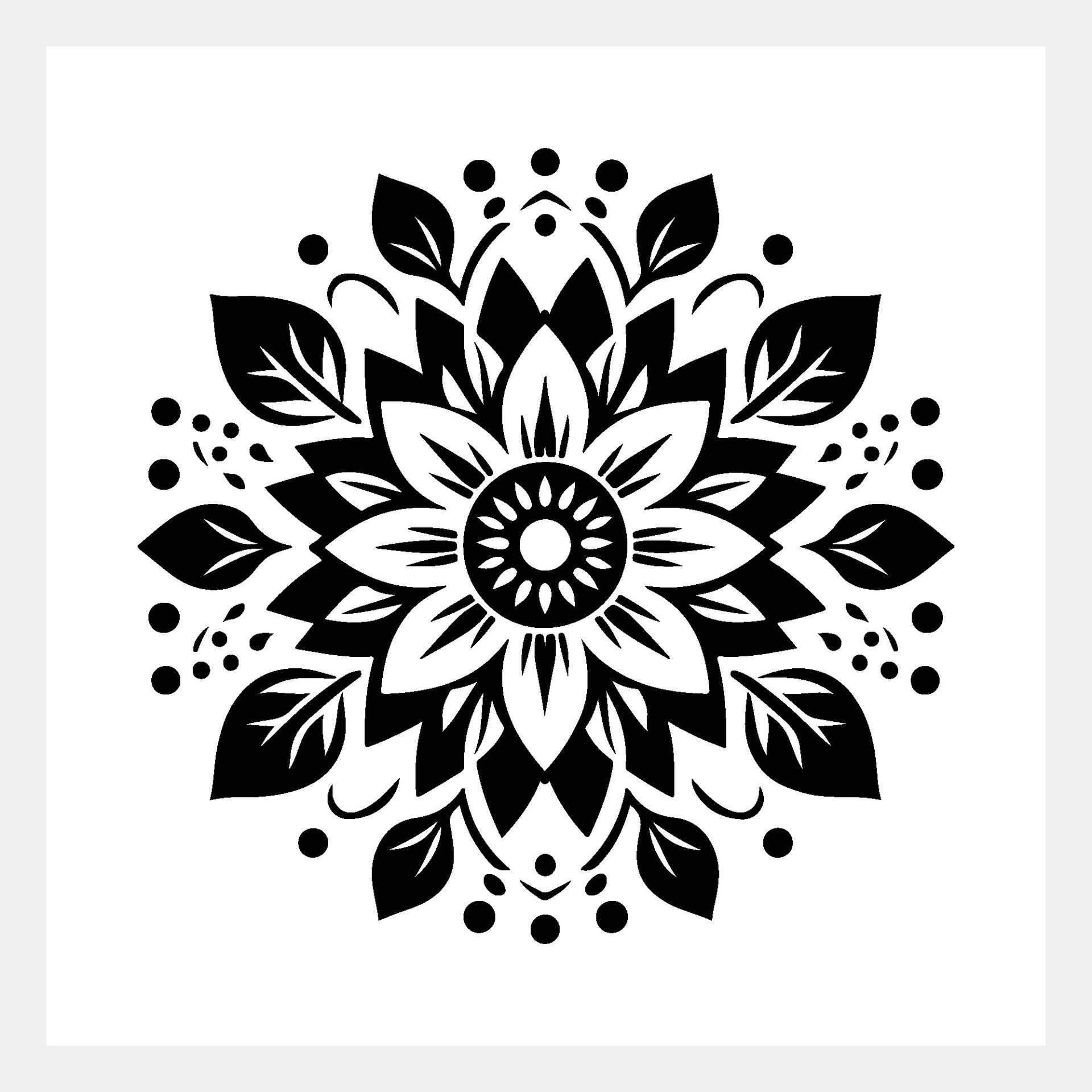A black and white floral pattern 46483836 Vector Art at Vecteezy