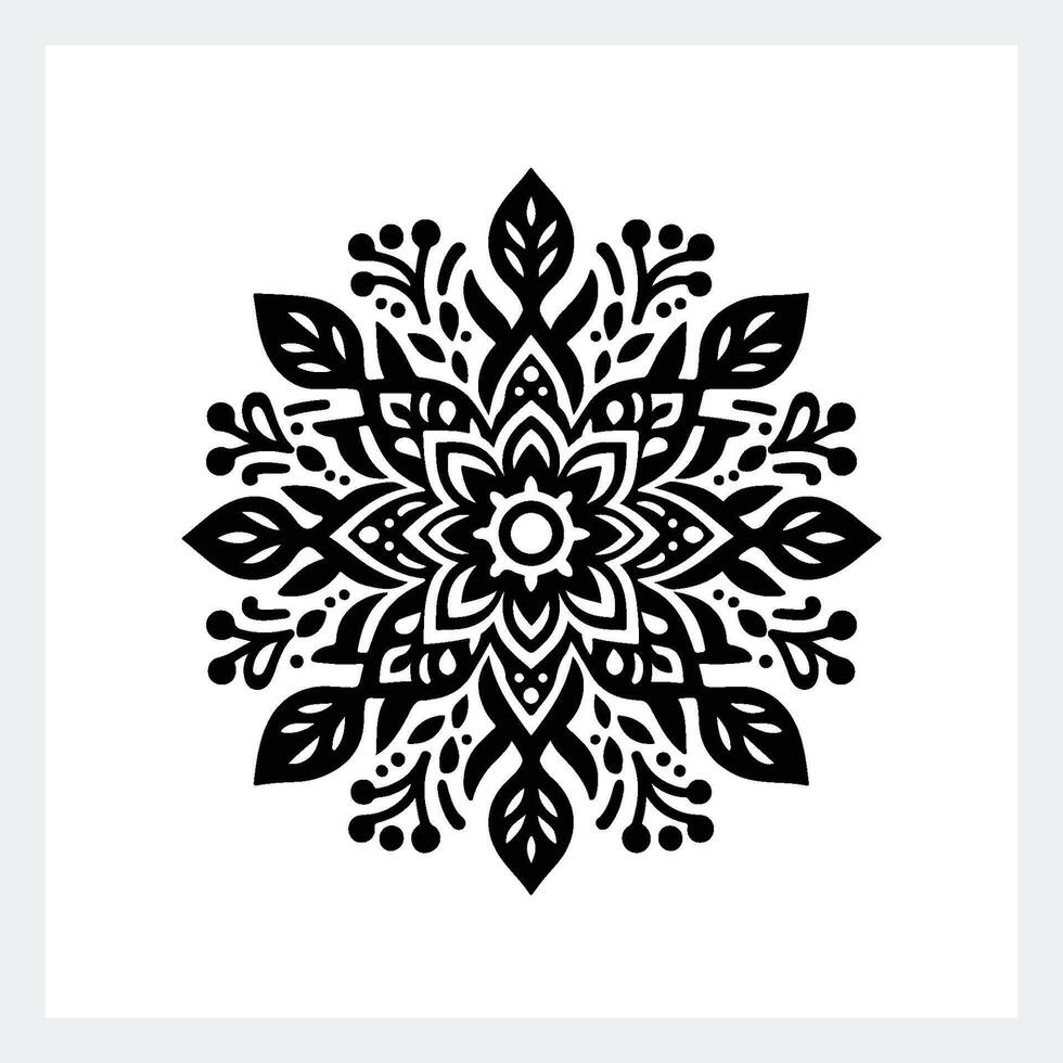A black and white floral pattern vector