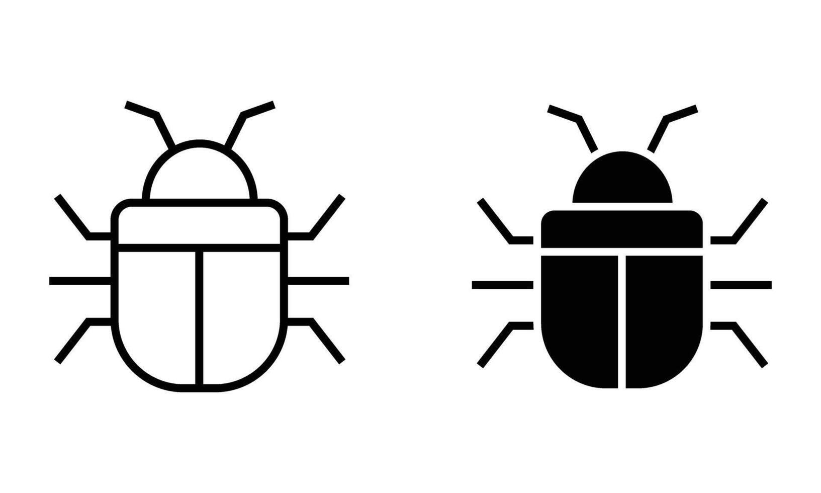 illustration of a bug icon vector