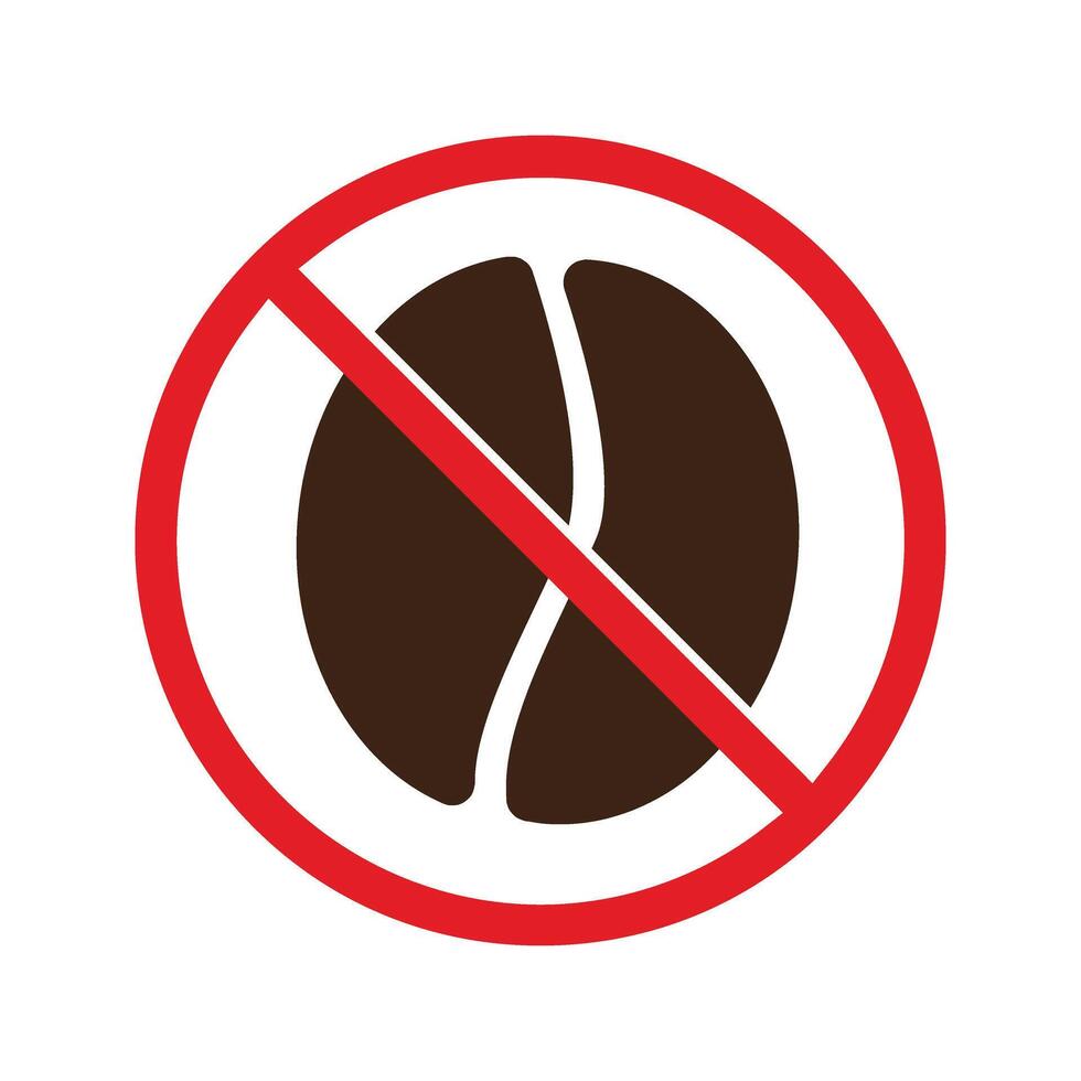 Caffeine free sign icon vector