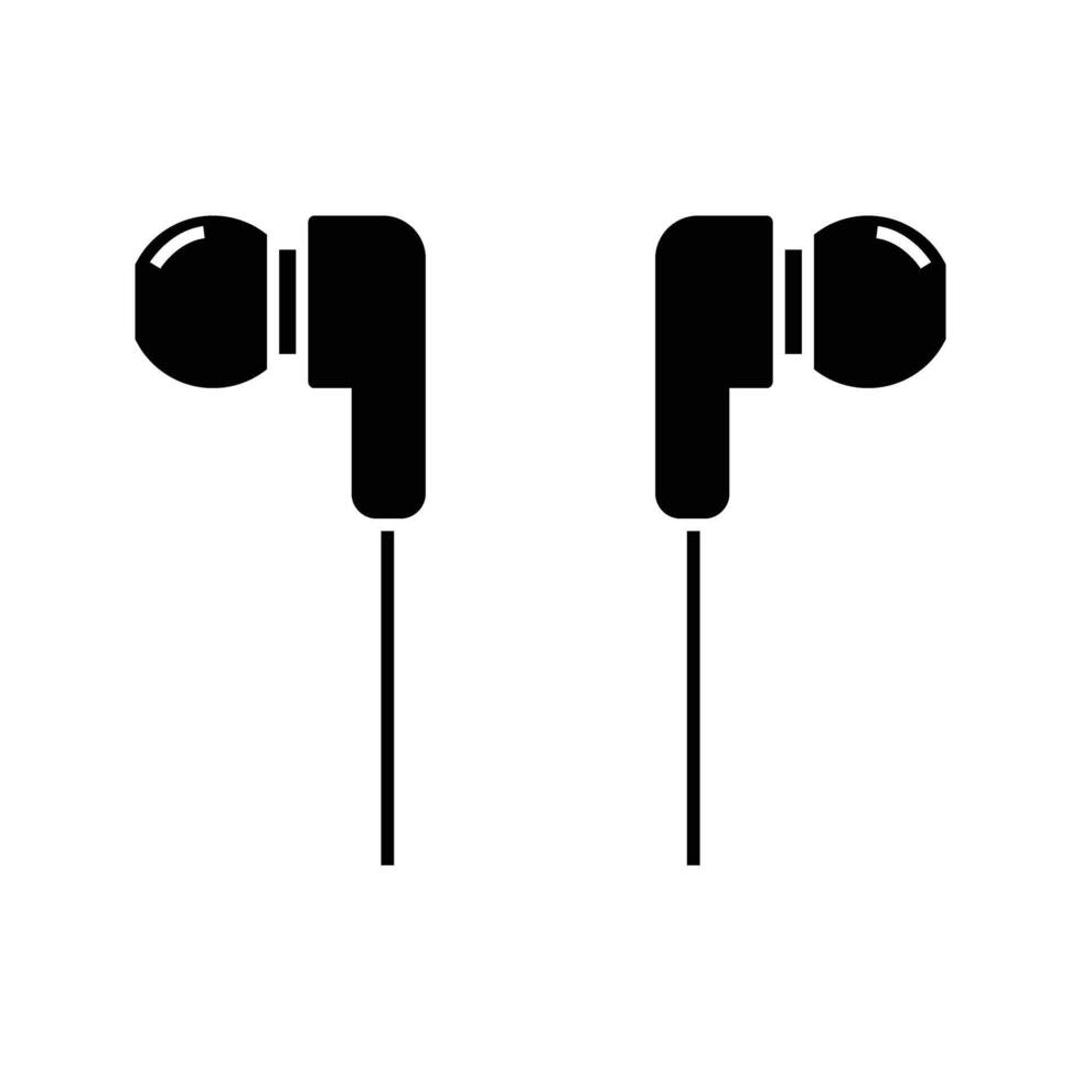 set of earphones icon vector
