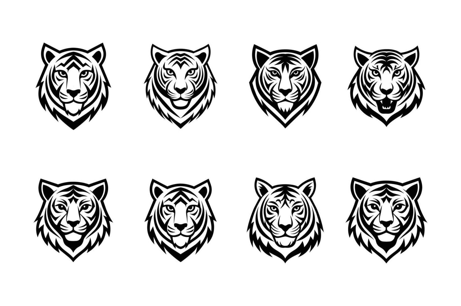 Tiger silhouette illustration vector