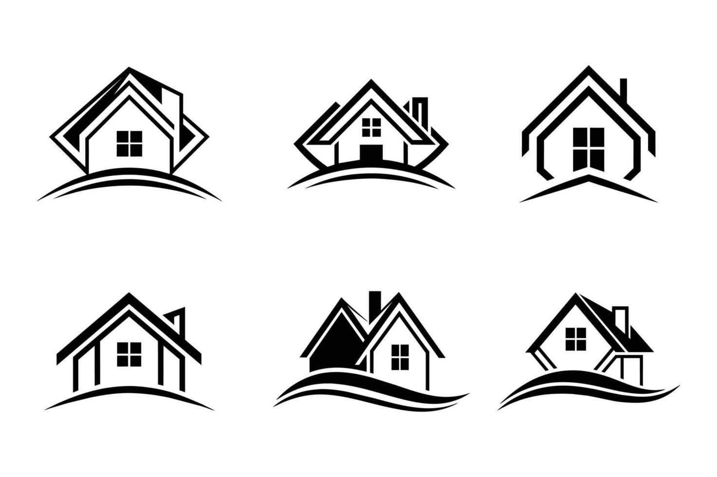 House silhouette illustration vector