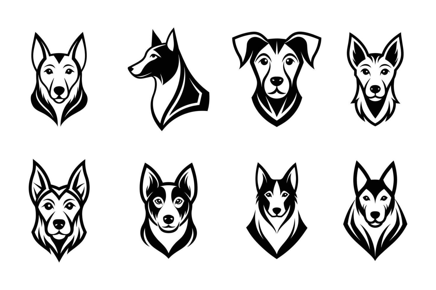 Dog silhouette illustration vector