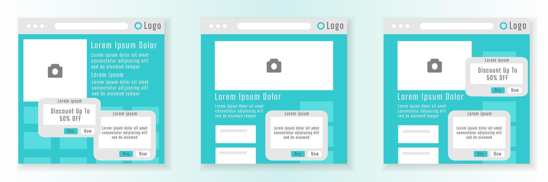 Discount sale social media post design template. web banner vector