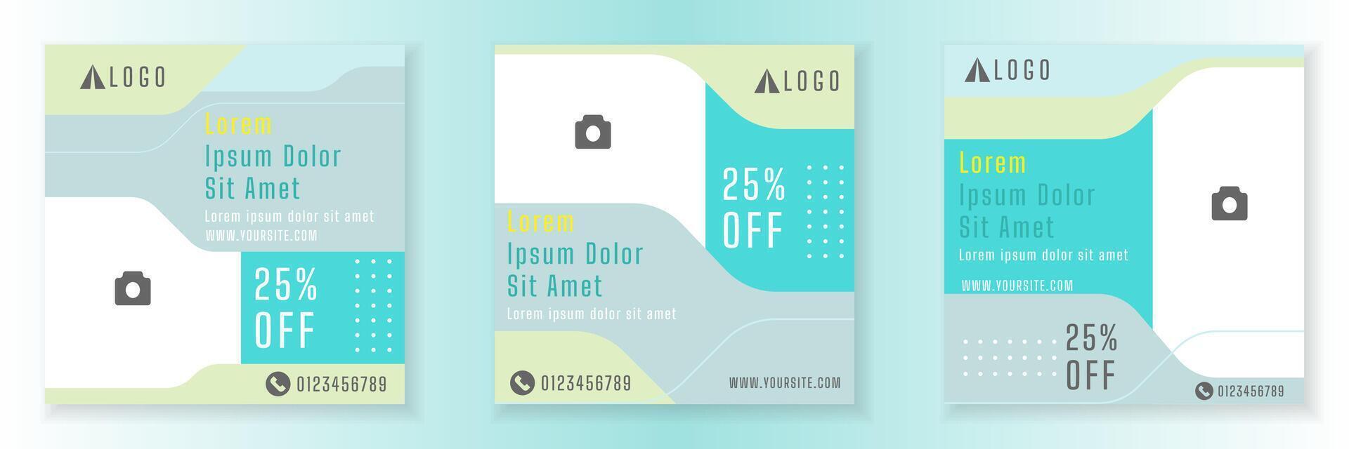 Discount sale social media post design template. web banner vector