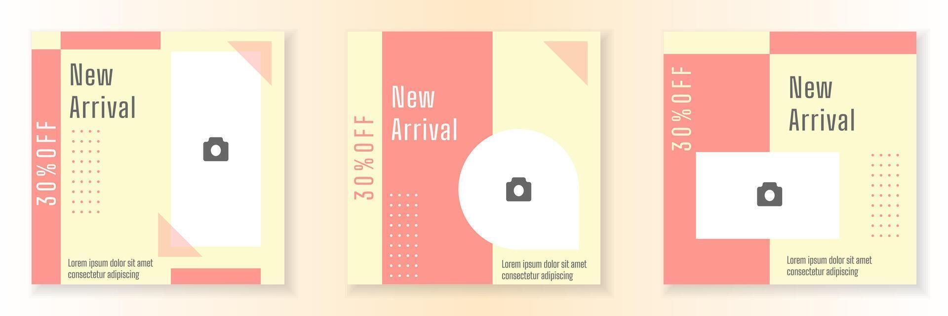 Discount sale social media post design template. web banner vector