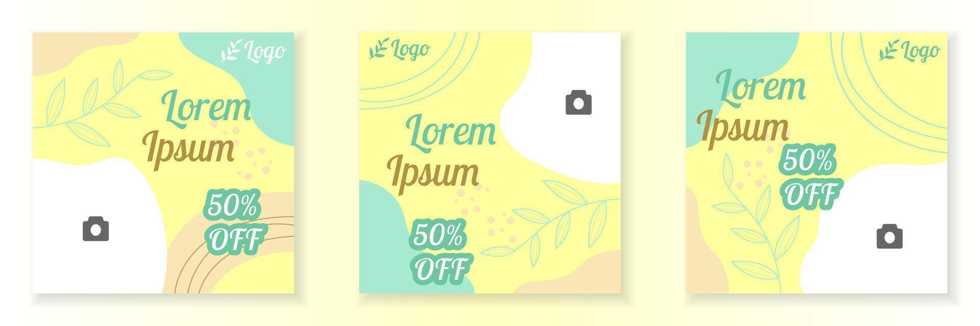 Summer sale social media post design template. web banner vector
