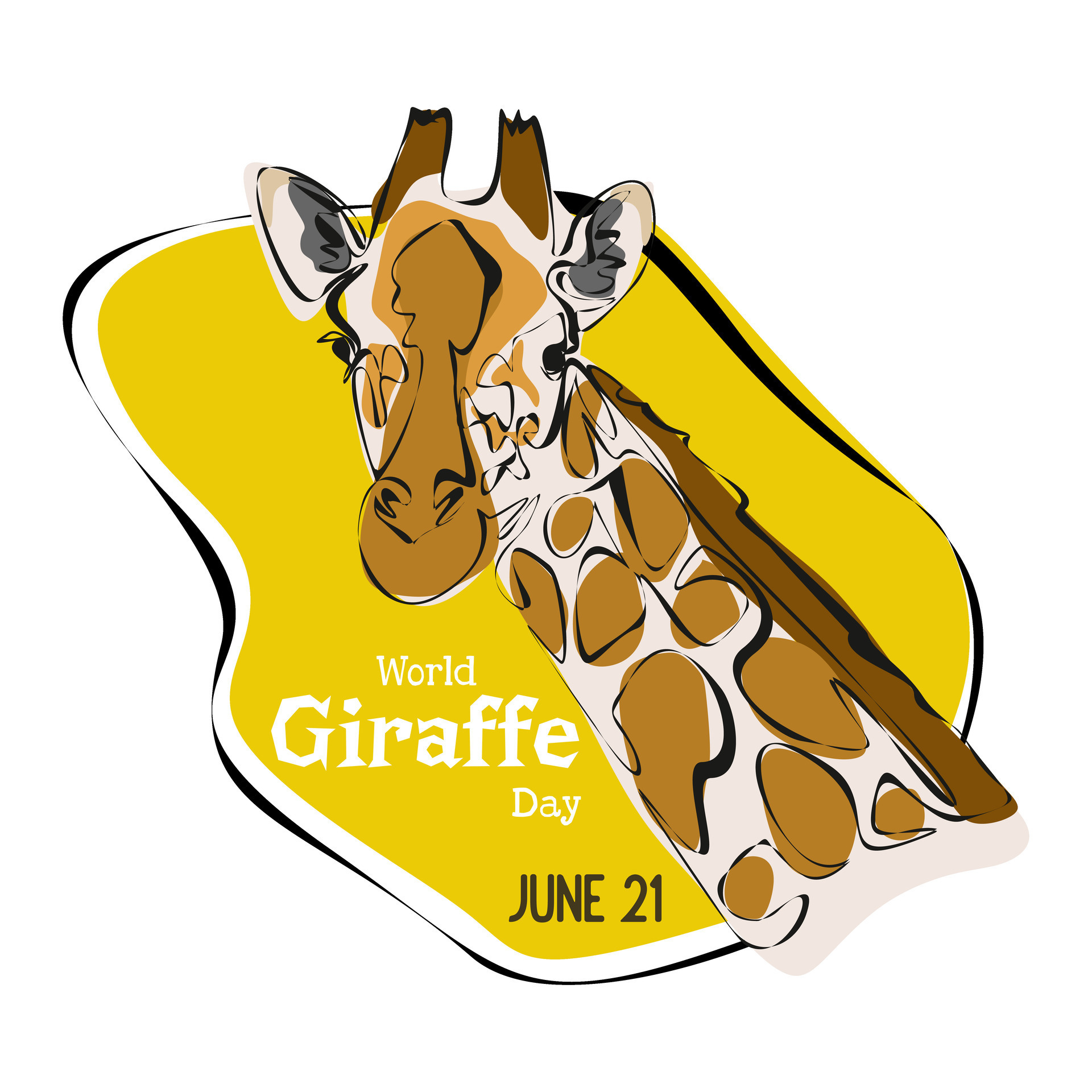 World Giraffe Day. June 21. Holiday concept. illustration 46484197