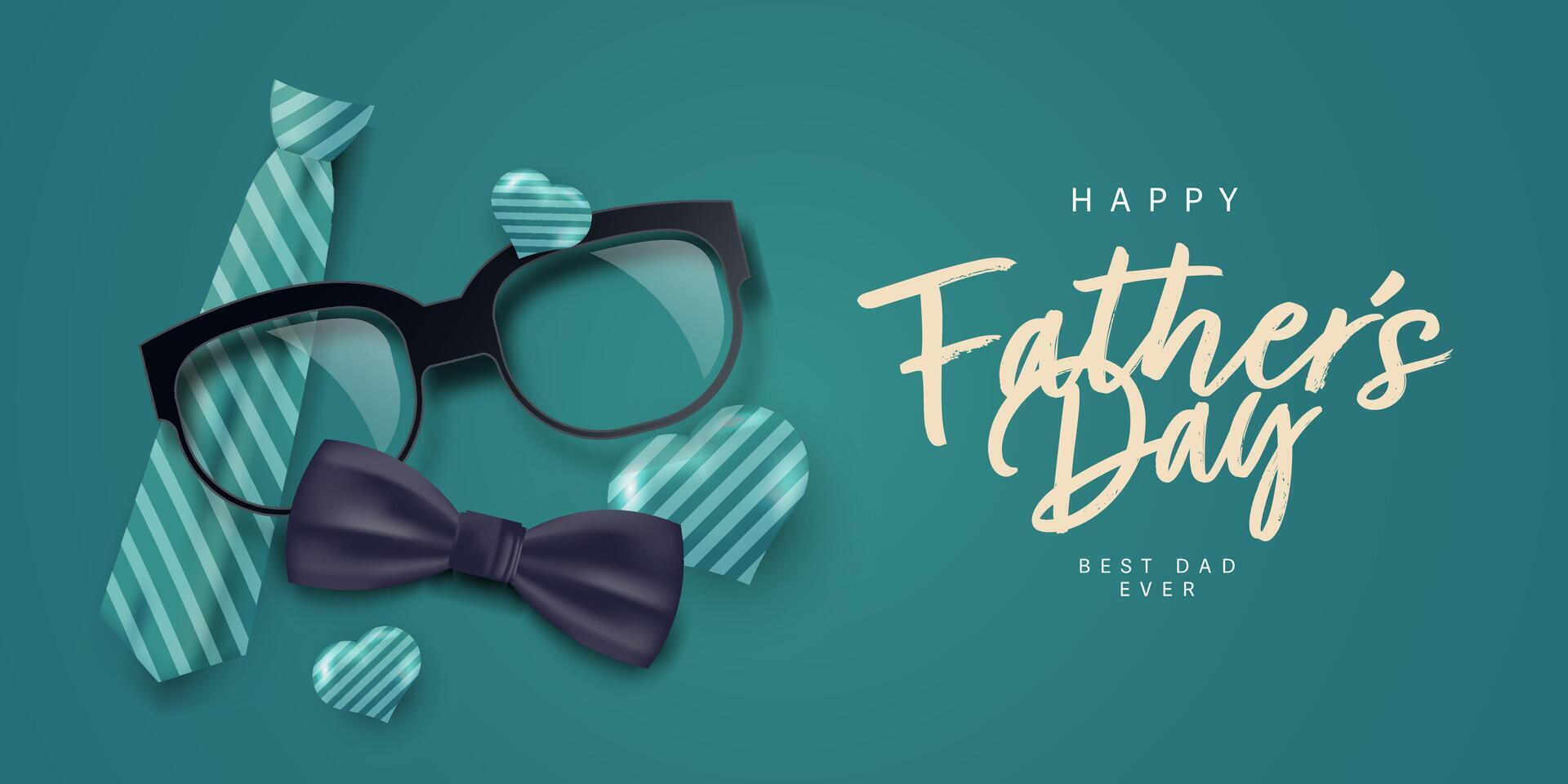 Happy fathers day template design vector