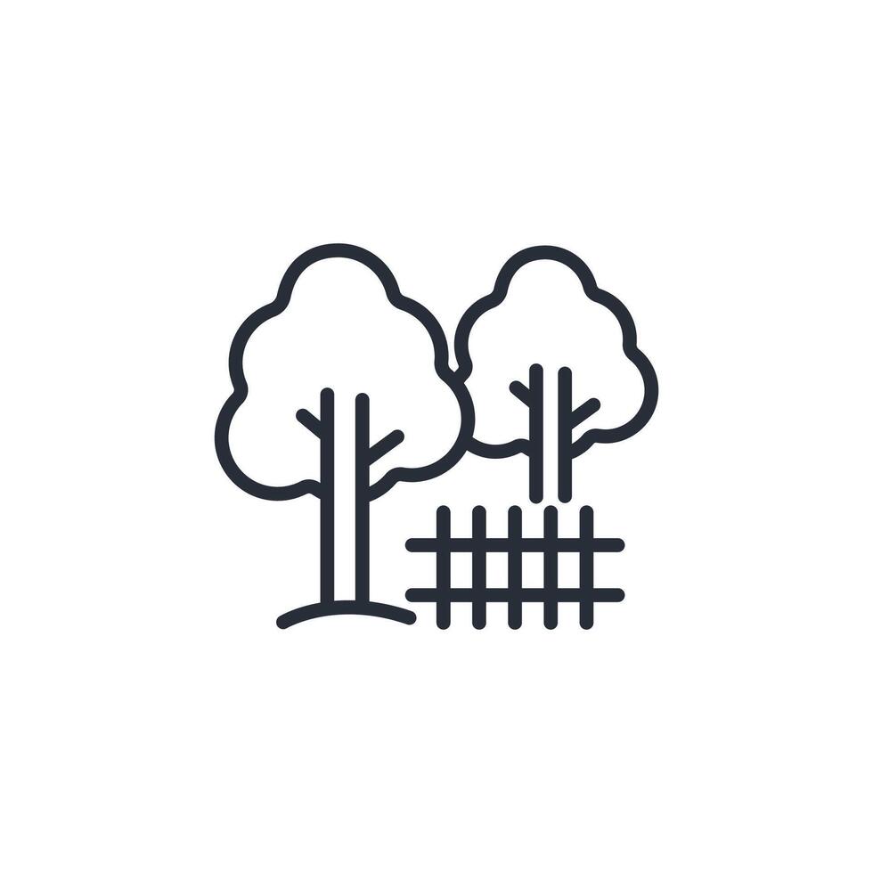 garden icon. .Editable stroke.linear style sign for use web design,logo.Symbol illustration. vector