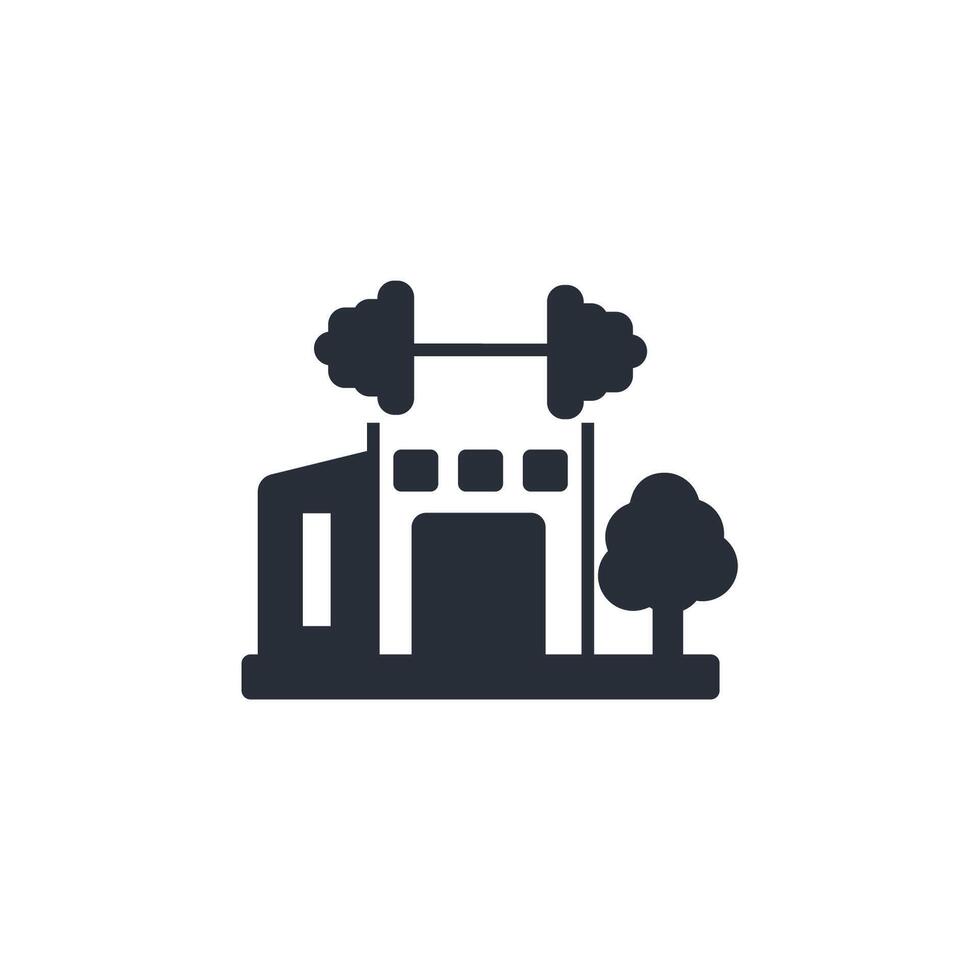 gym icon. .Editable stroke.linear style sign for use web design,logo.Symbol illustration. vector
