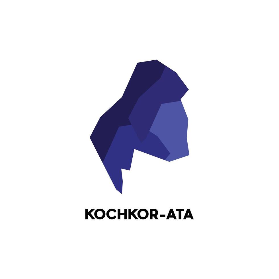 Map Of Kochkor Ata City Modern Simple Geometric, illustration design template vector
