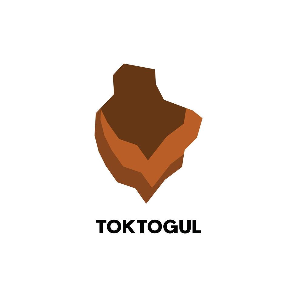 Map Of Toktogul City Modern Simple Geometric, illustration design template vector