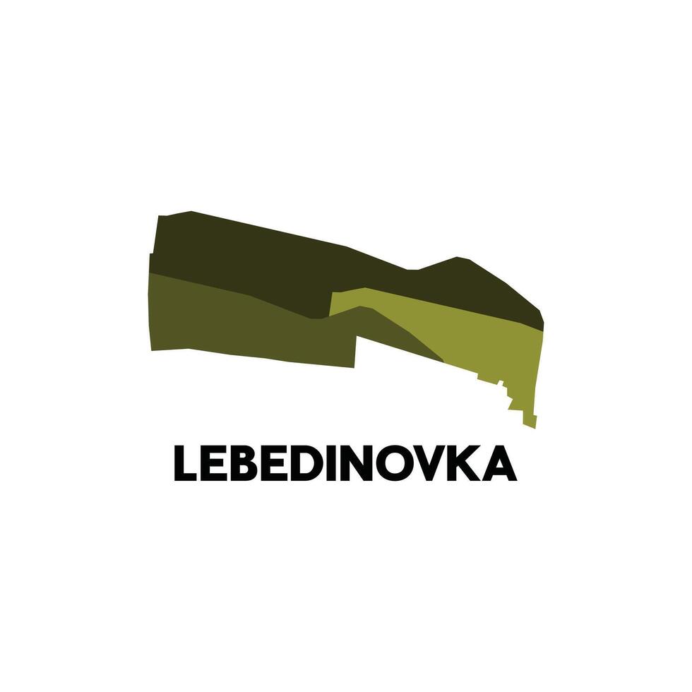 Map Of Lebedinovka City Modern Simple Geometric, illustration design template vector