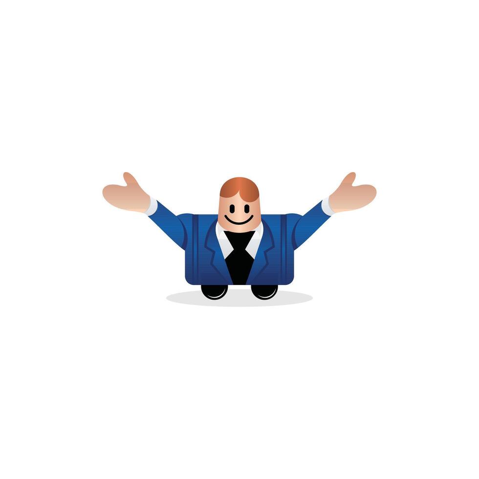 Boss Character Cute 3d Style illustration design. suitable for your brand, app, and etc vector