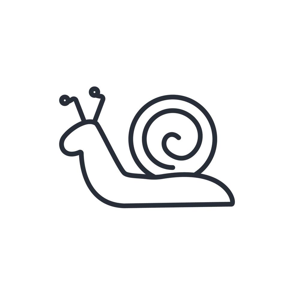 Snail icon. .Editable stroke.linear style sign for use web design,logo.Symbol illustration. vector