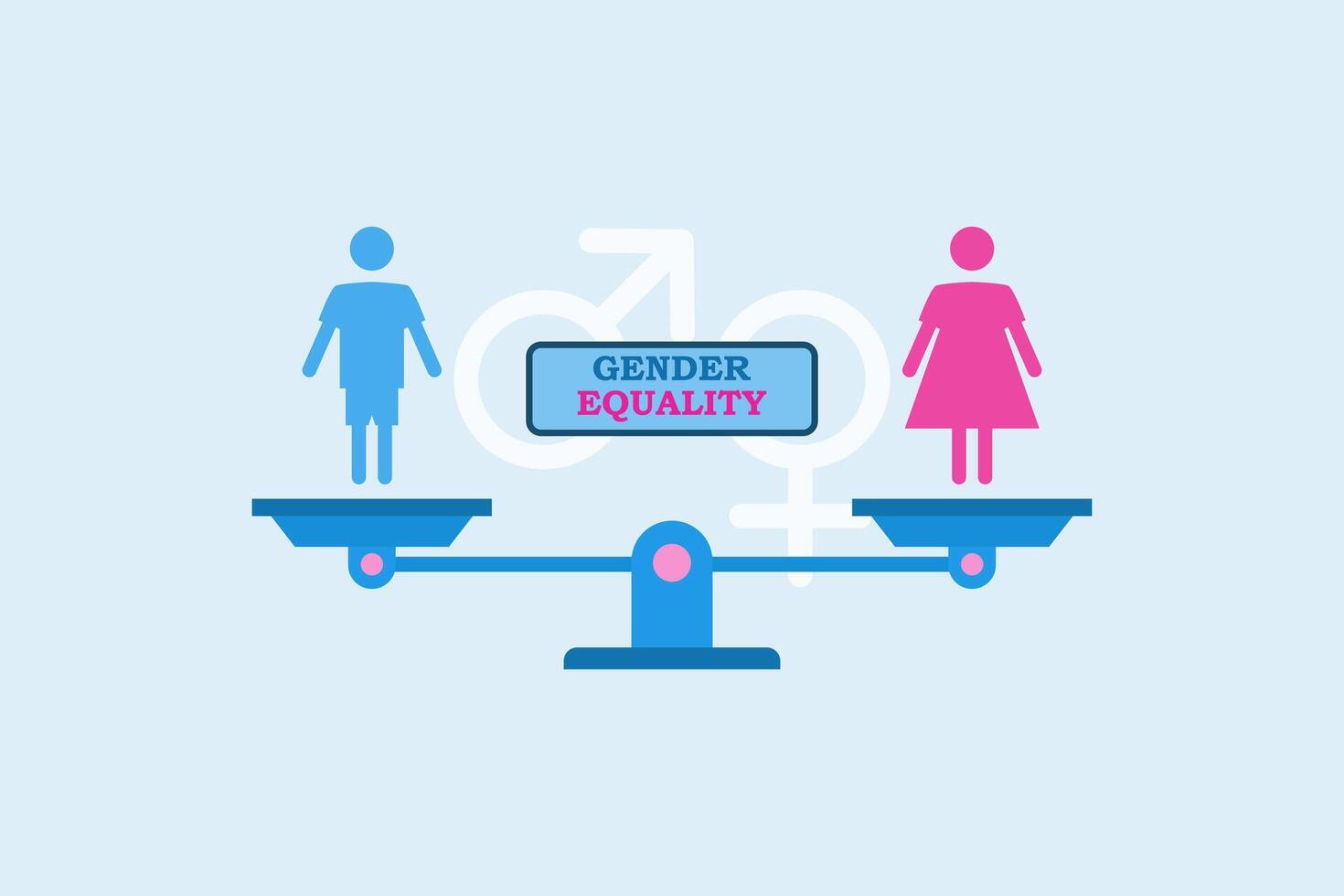 gender equality flat design illustration vector