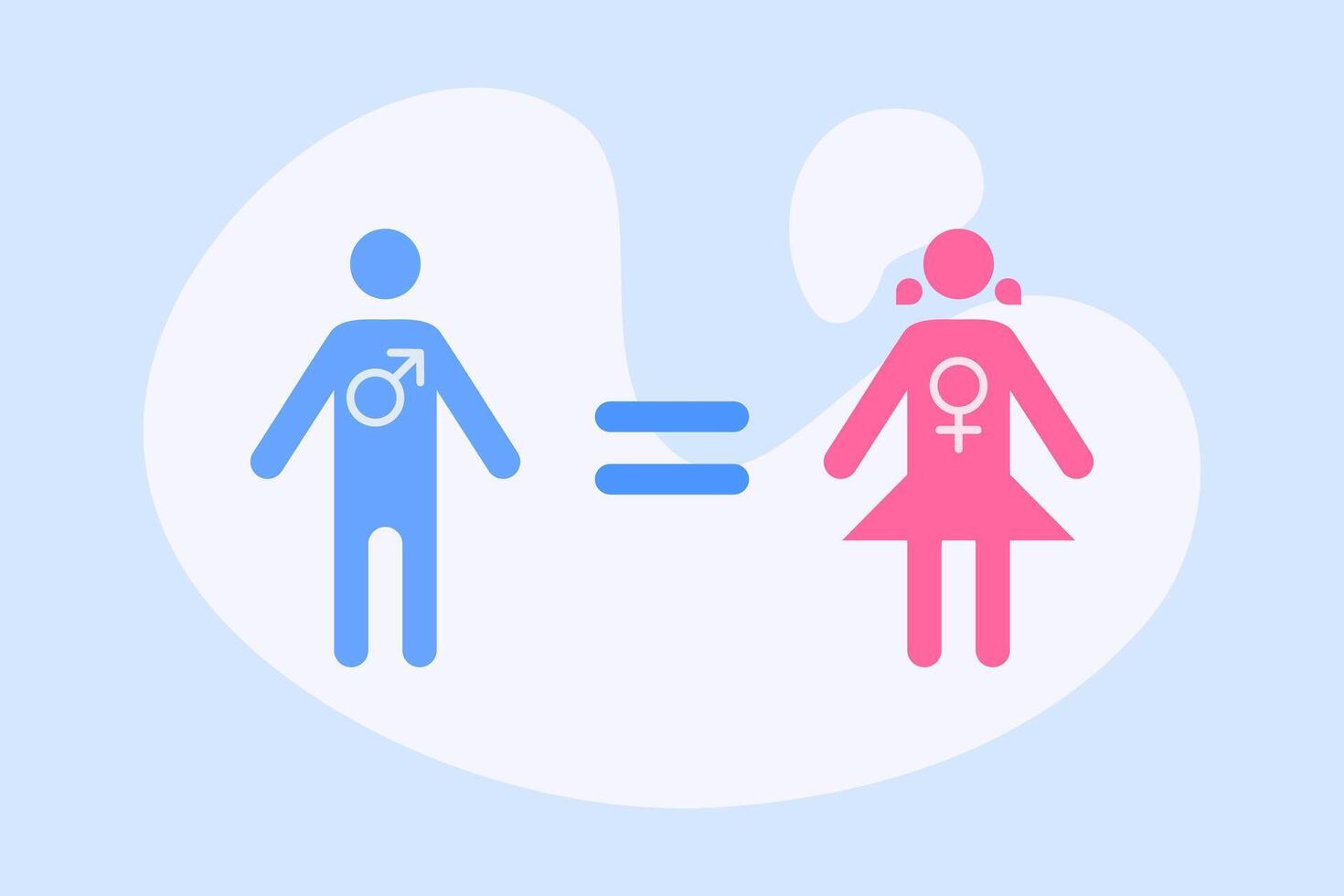 gender equality flat design illustration vector