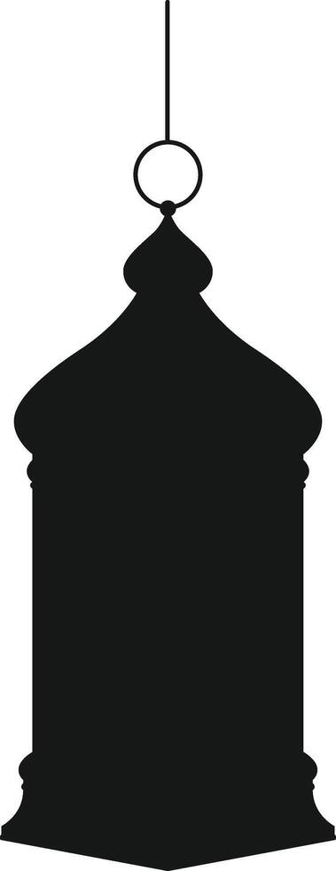 Arabic lantern silhouette illustration vector