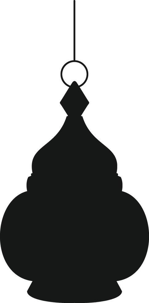 Arabic lantern silhouette illustration vector