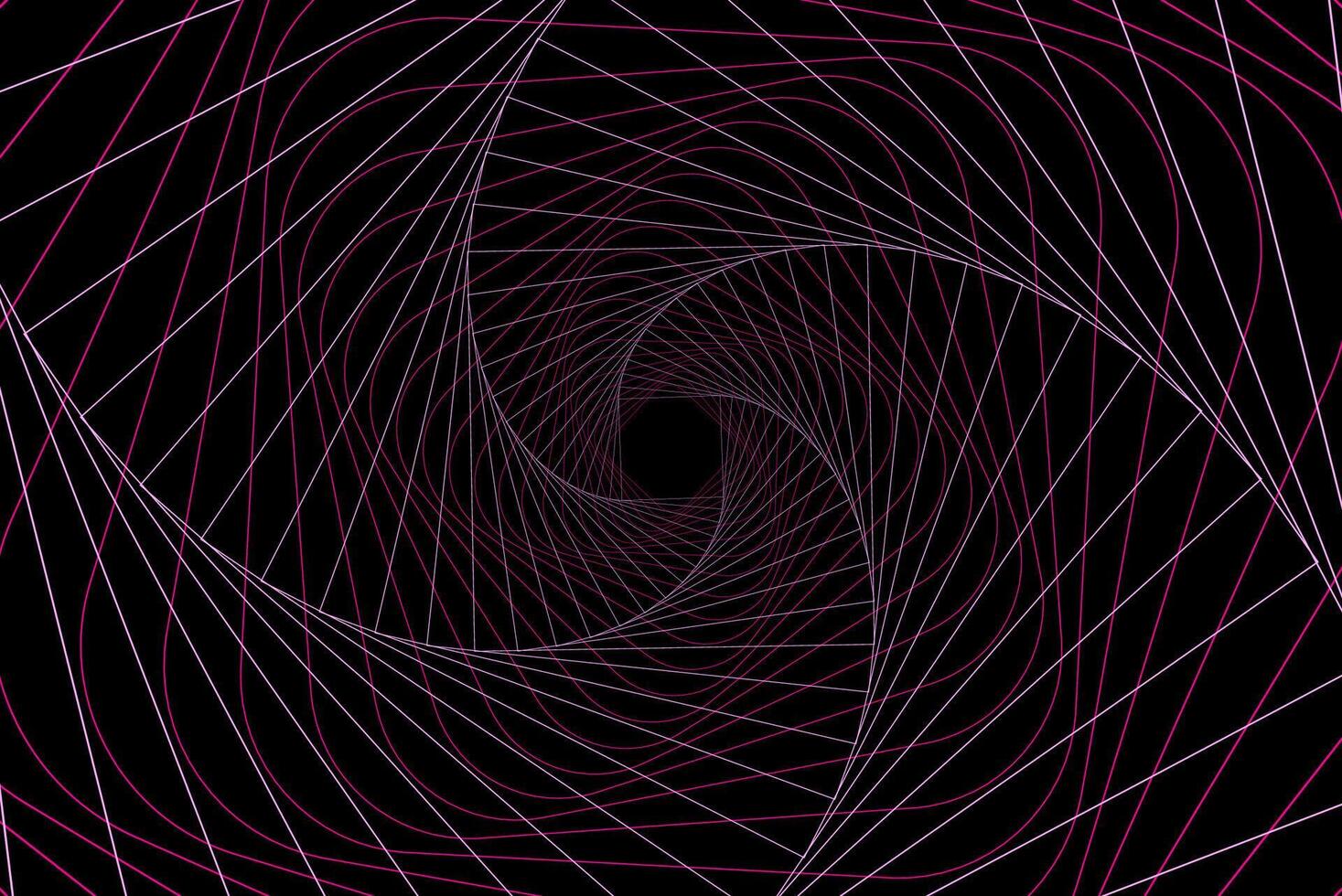 A Mesmerizing pink spiral of light on a dark background vector