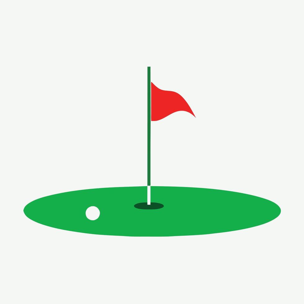 Golf ground flat style illustration vector