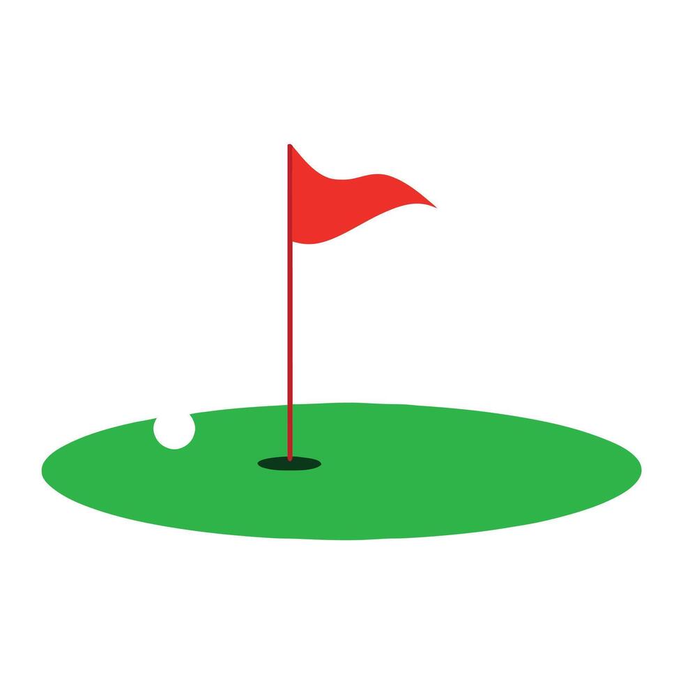 Golf ground flat style illustration vector
