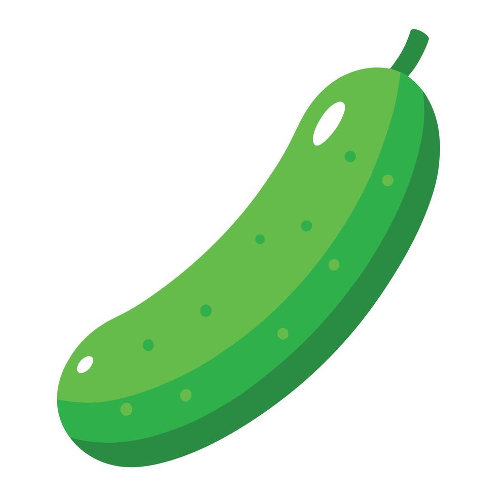 Cucumbers vegetable art illustration flat style vector