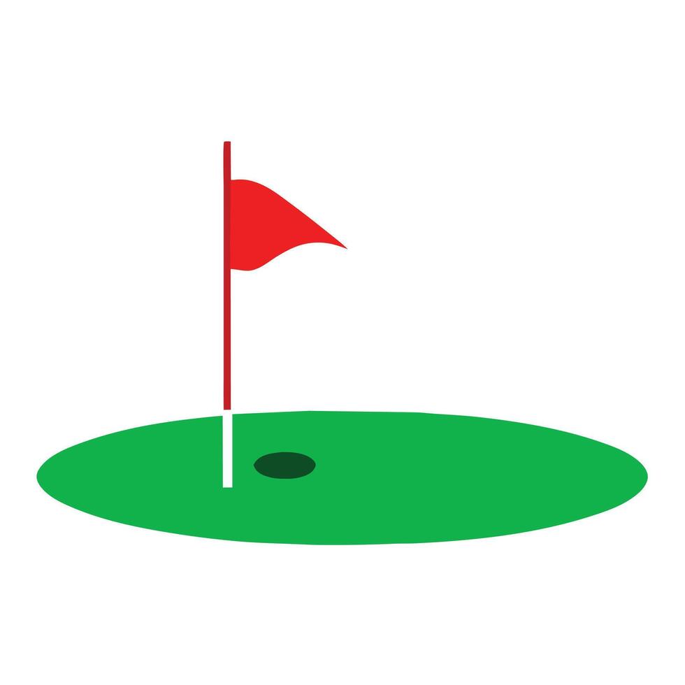 Golf ground flat style illustration vector