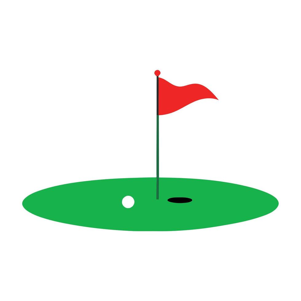Golf ground flat style illustration vector