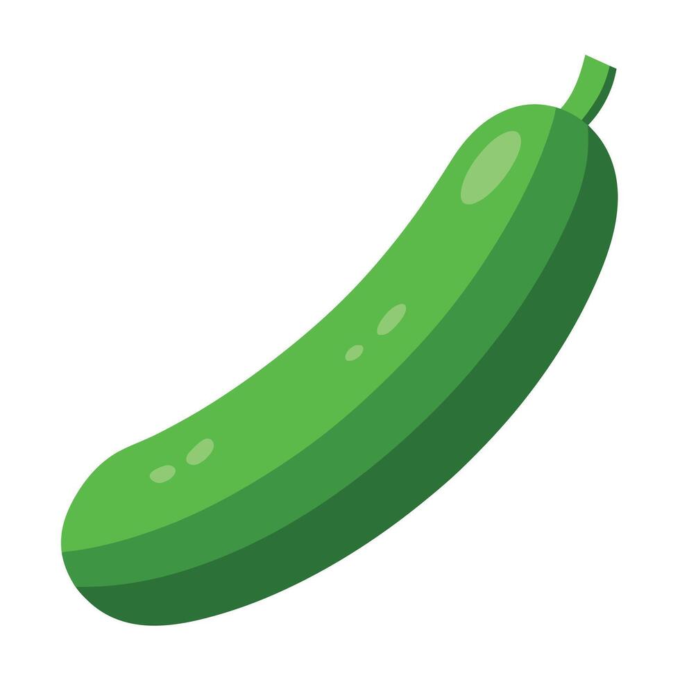 Cucumbers vegetable art illustration flat style vector