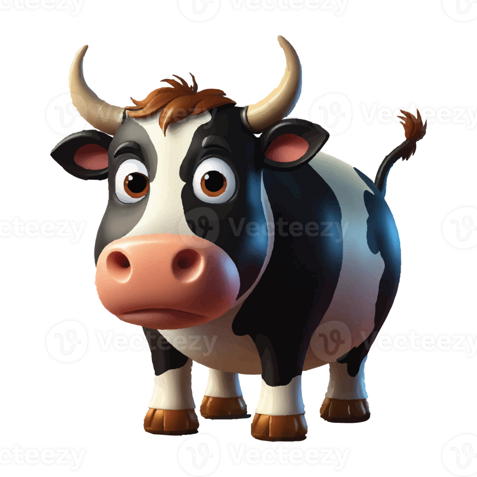 Cow 3D illustration animation design png