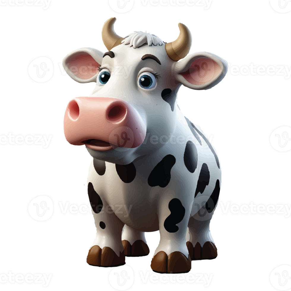 Cow 3D illustration animation design png