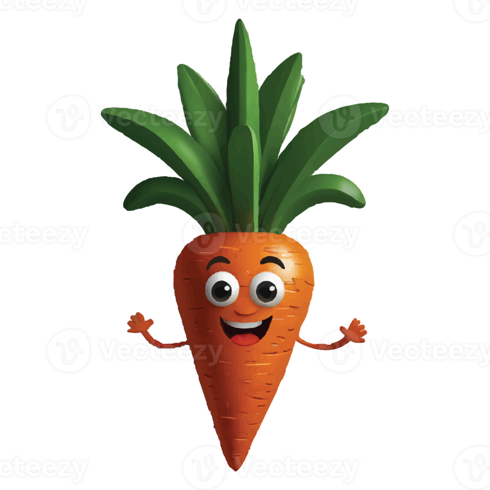 cartoon carrot animation design png