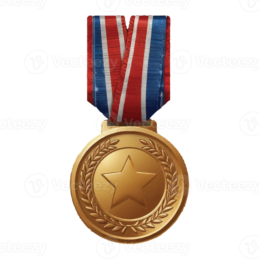 gold medal 3D illustration animation design png