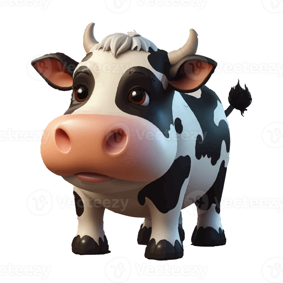 Cow 3D illustration animation design png